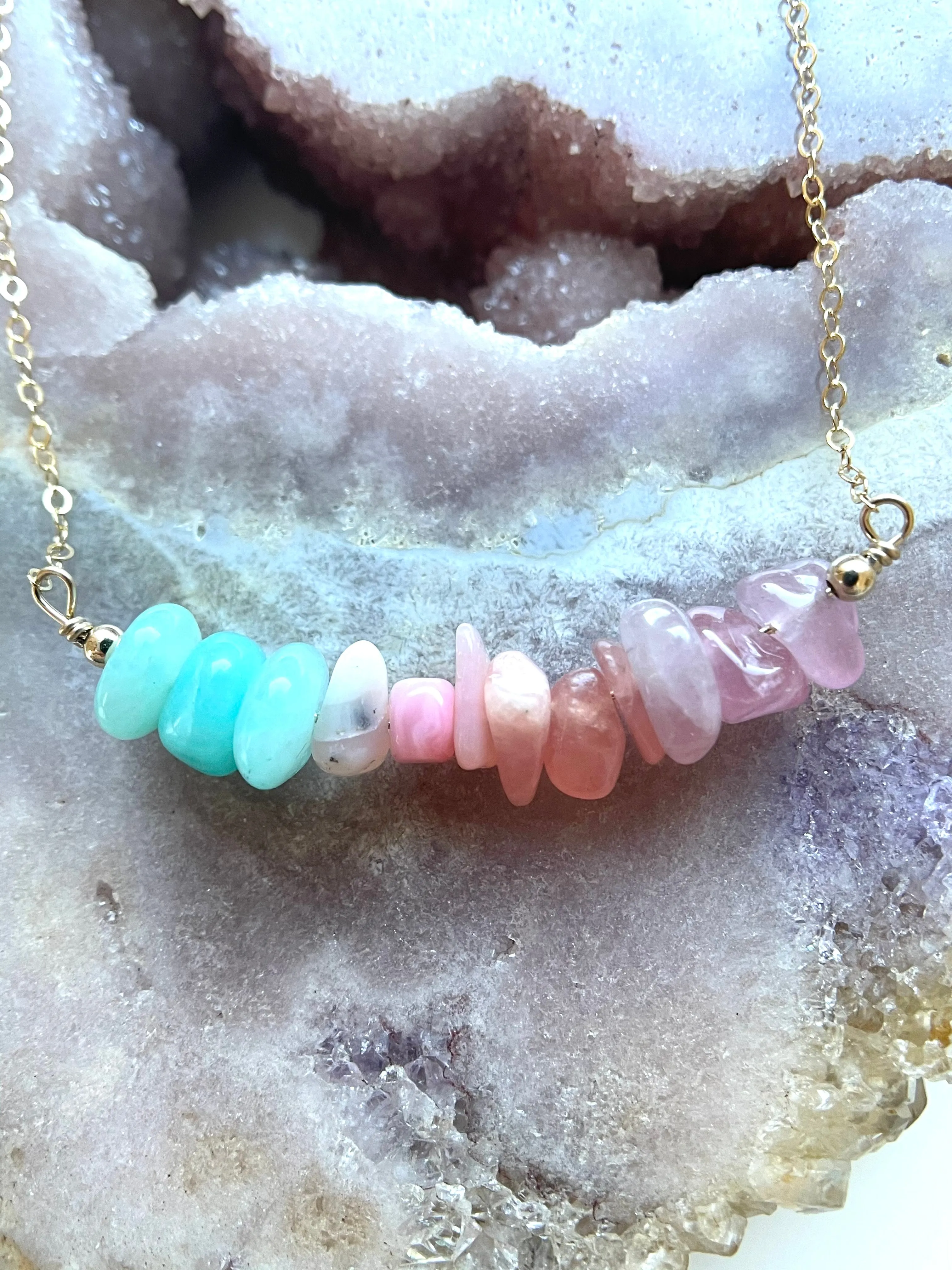 Self Love Crystal Healing Necklace Heart Chakra Jewelry