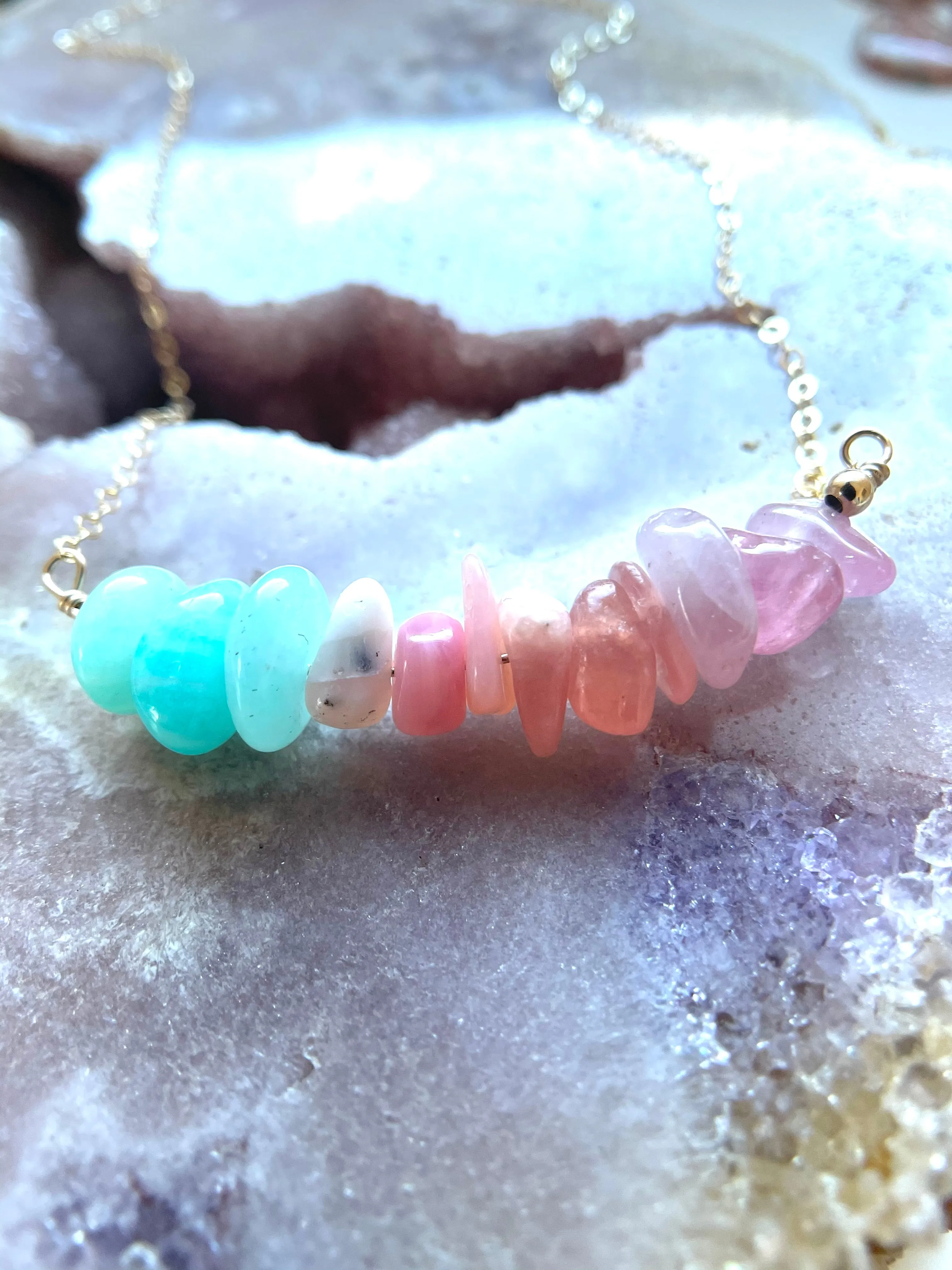 Self Love Crystal Healing Necklace Heart Chakra Jewelry