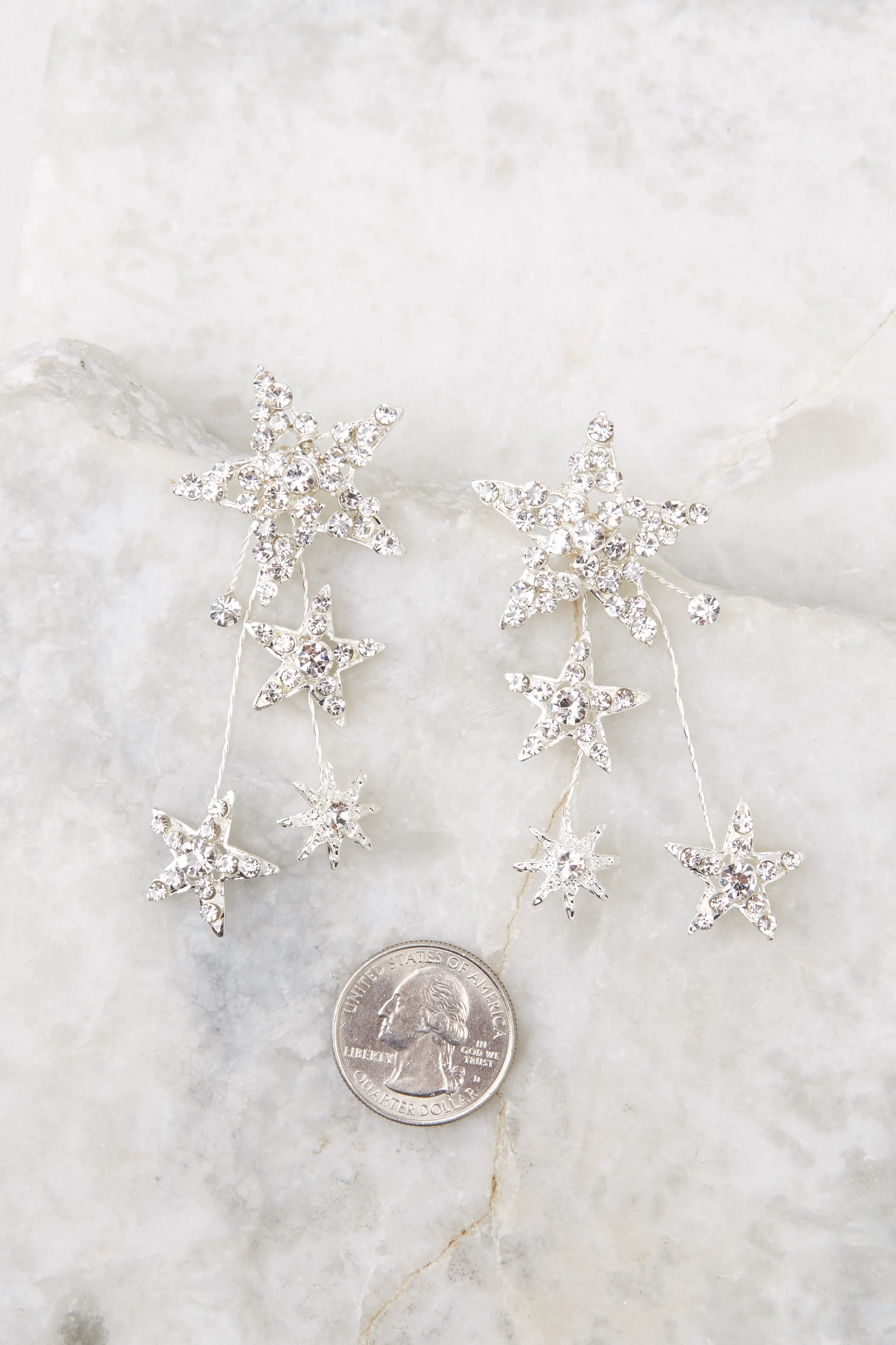 Shooting Star Silver Earrings