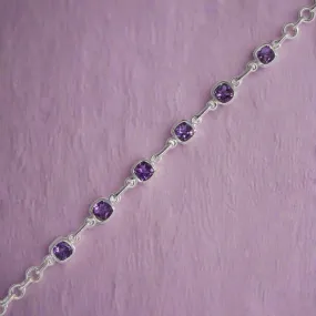 Silver Amethyst Bracelet