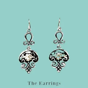 silver earrings for women. Romantic earrings for woman Israeli jewelry