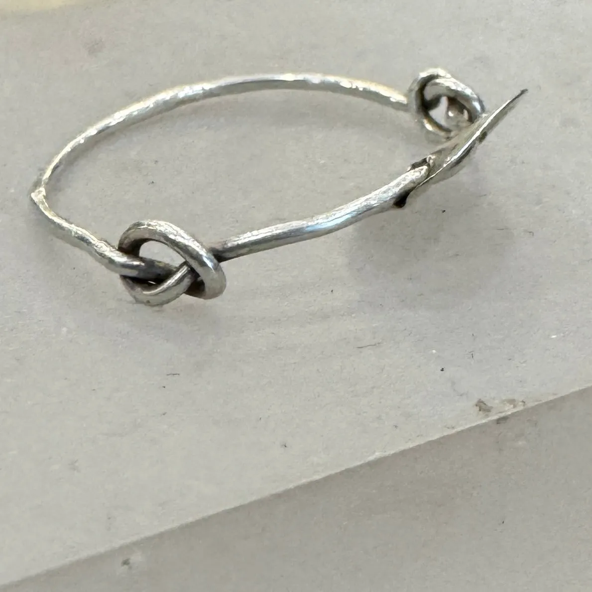 Silver inifinity disc ring