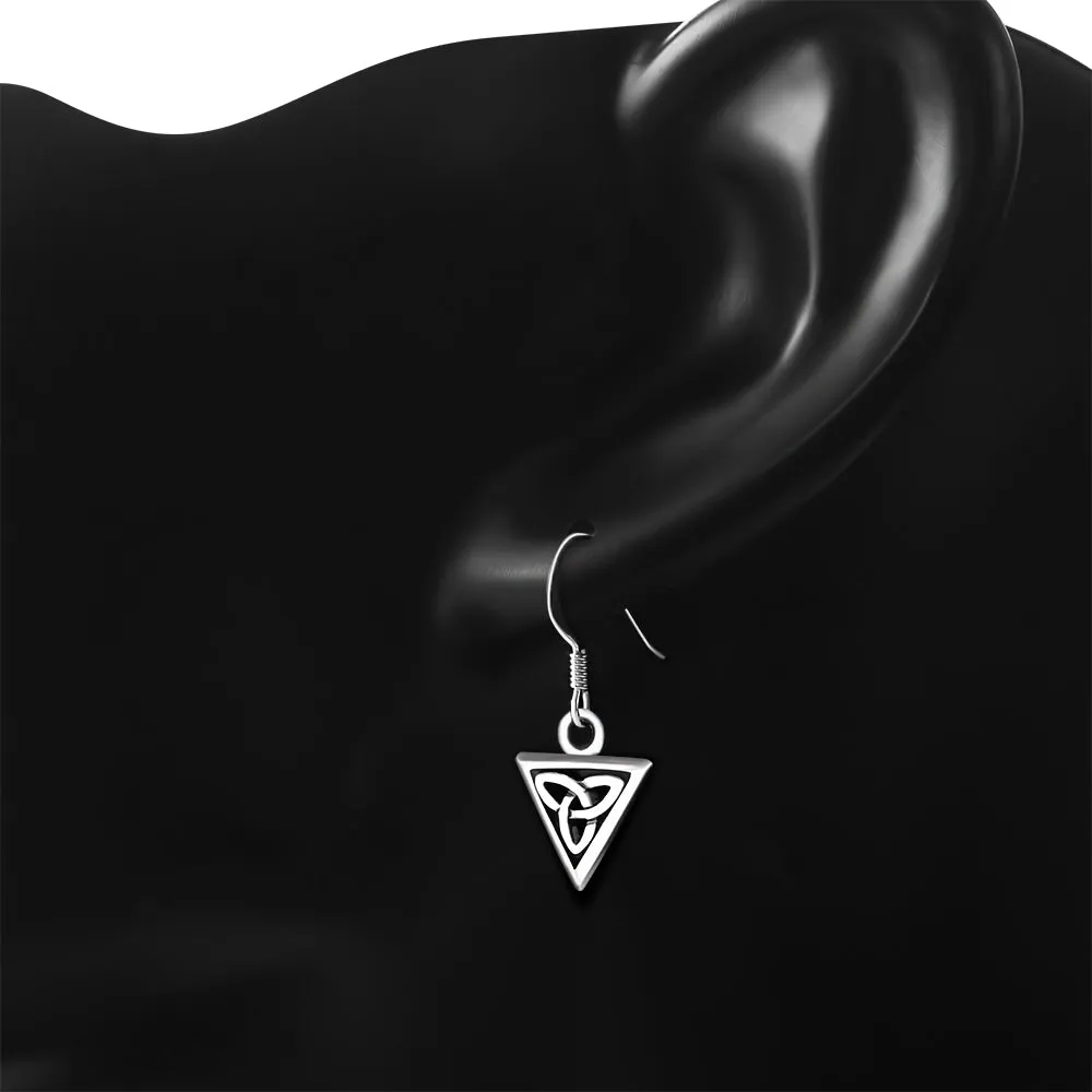 Small Celtic Trinity Knot Silver Earrings