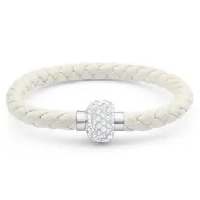 Stainless Steel Crystal Magnetic White Fancy Bracelet