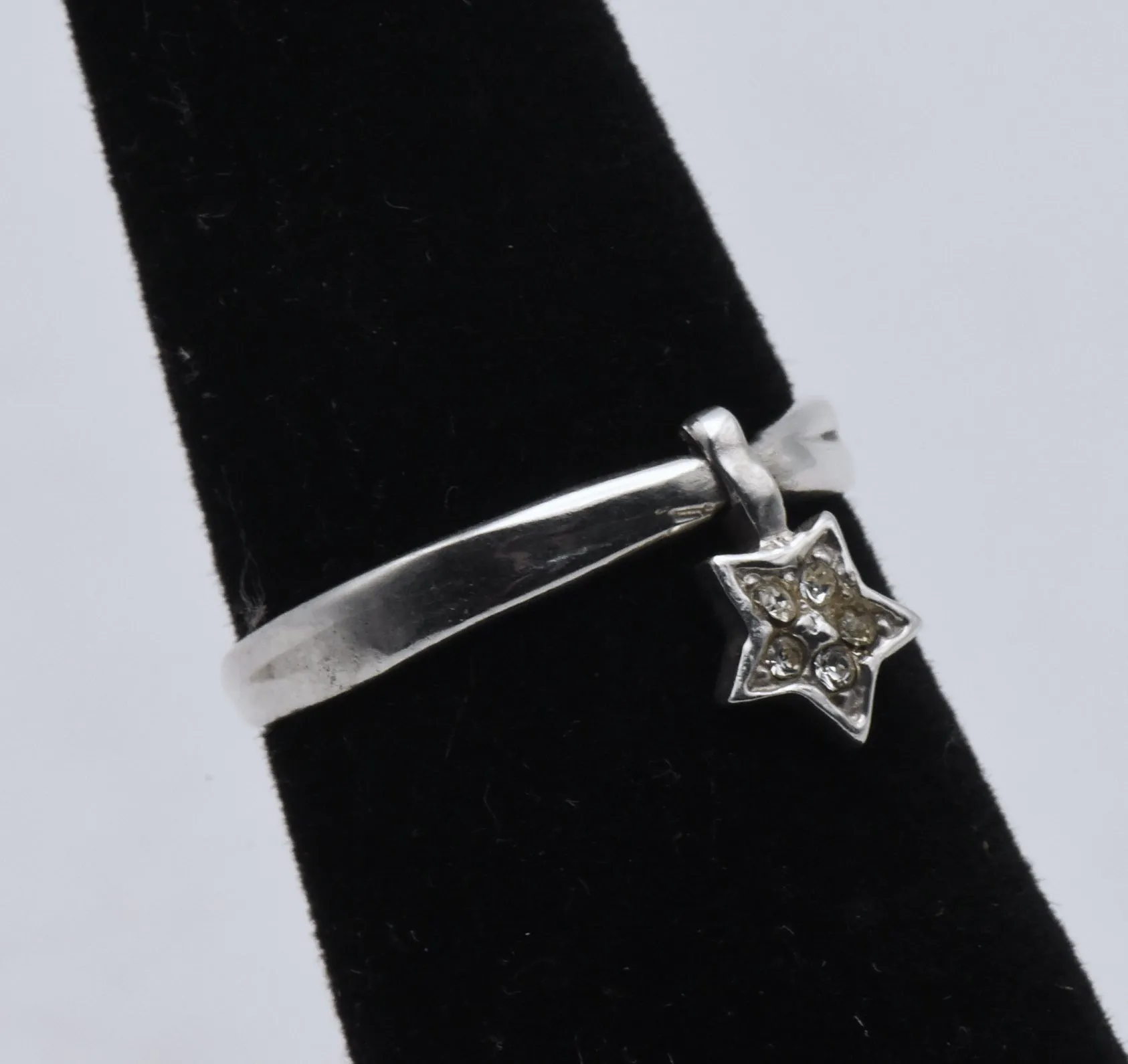 Sterling Silver Adjustable Star Charm Toe Ring