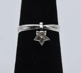 Sterling Silver Adjustable Star Charm Toe Ring