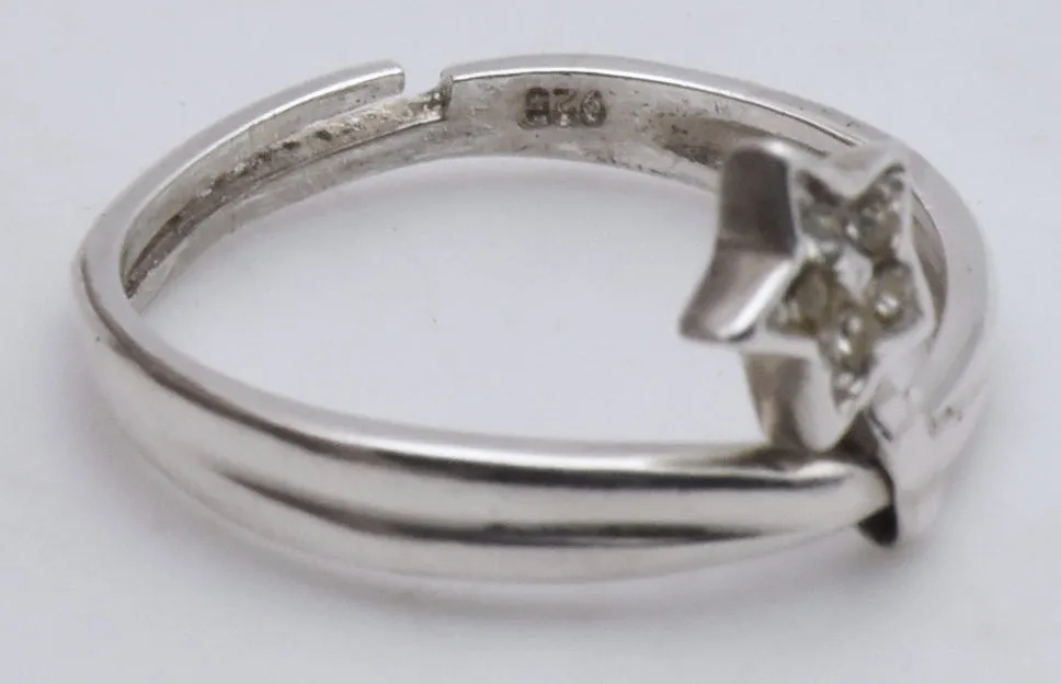 Sterling Silver Adjustable Star Charm Toe Ring