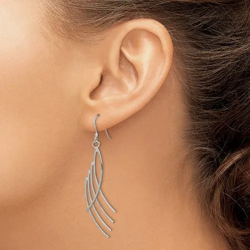 Sterling Silver Fancy Wire Dangle Earrings