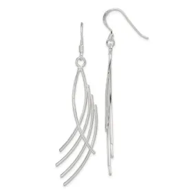 Sterling Silver Fancy Wire Dangle Earrings