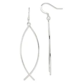 Sterling Silver Ichthus (Fish) Dangle Earrings