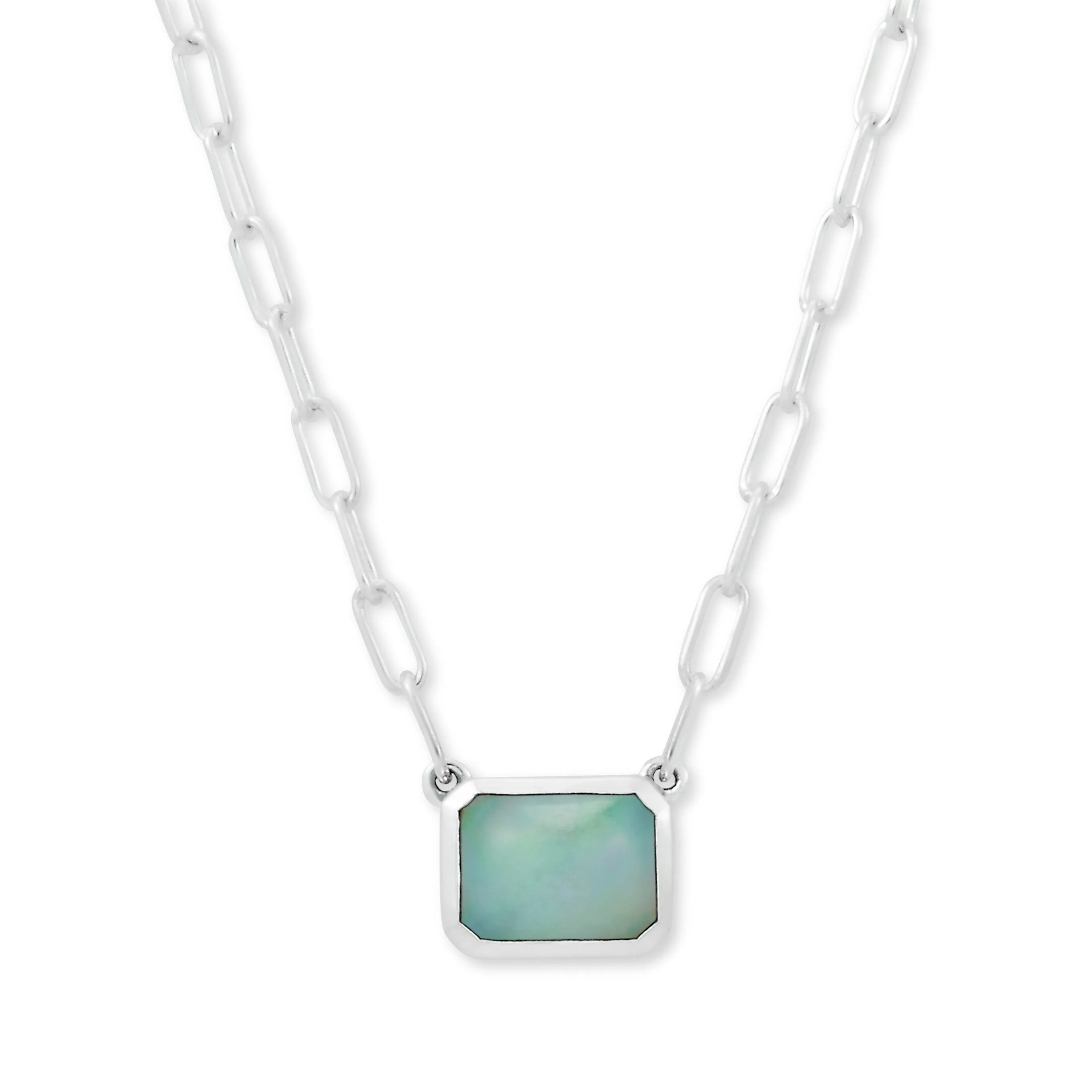 Sterling Silver Opal Necklace