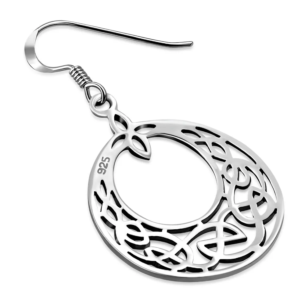 Sterling Silver Rounded Celtic Knot Earrings