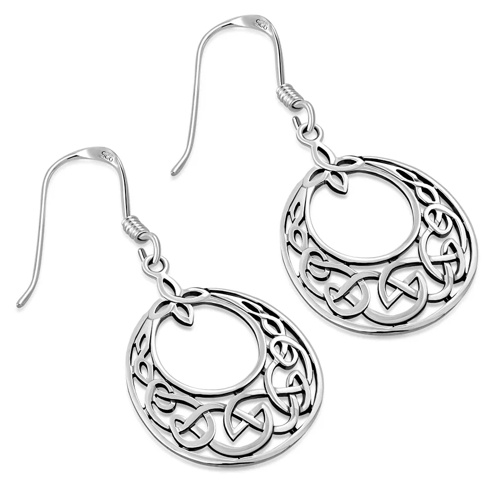 Sterling Silver Rounded Celtic Knot Earrings