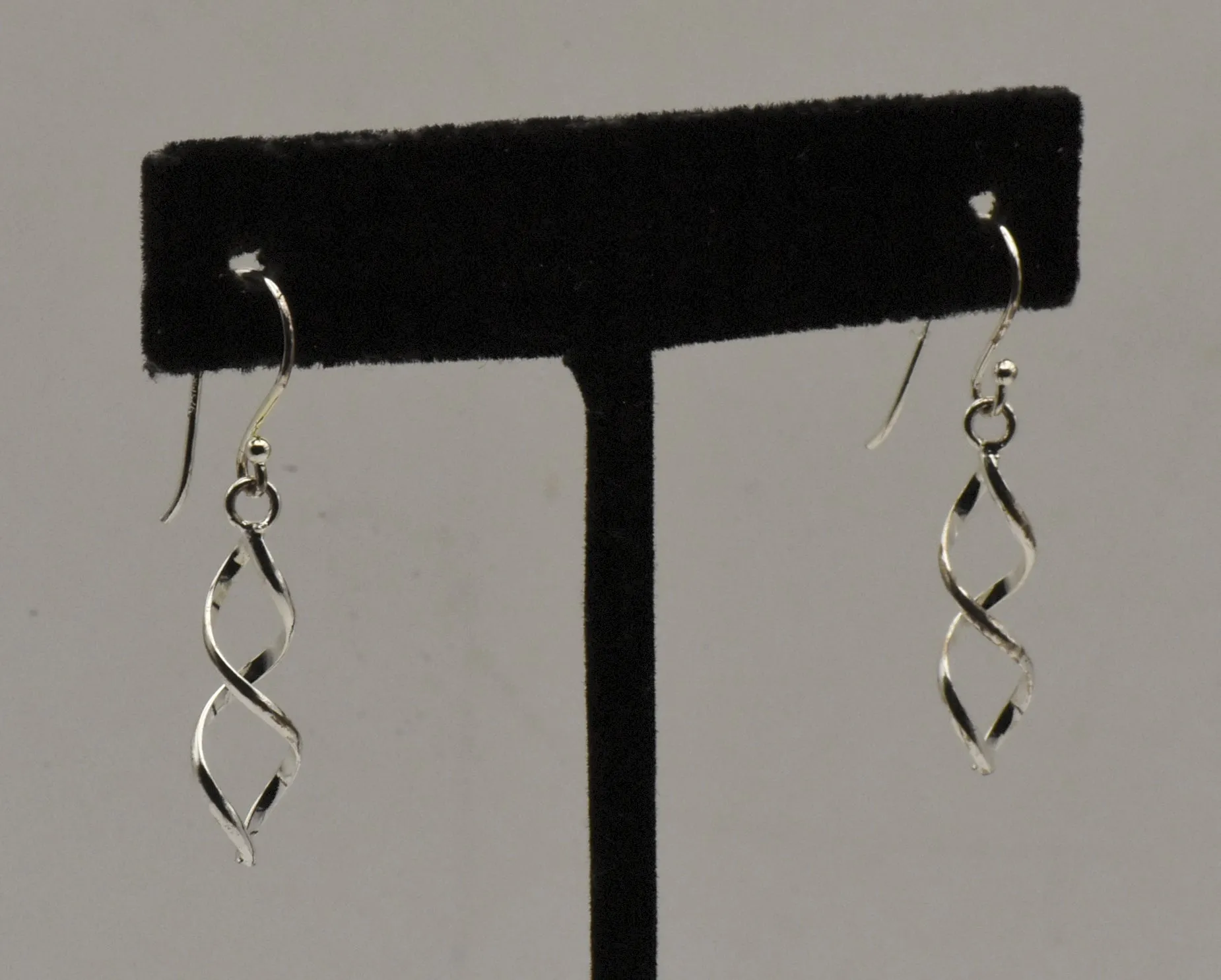 Sterling Silver Spiral Dangle Earrings