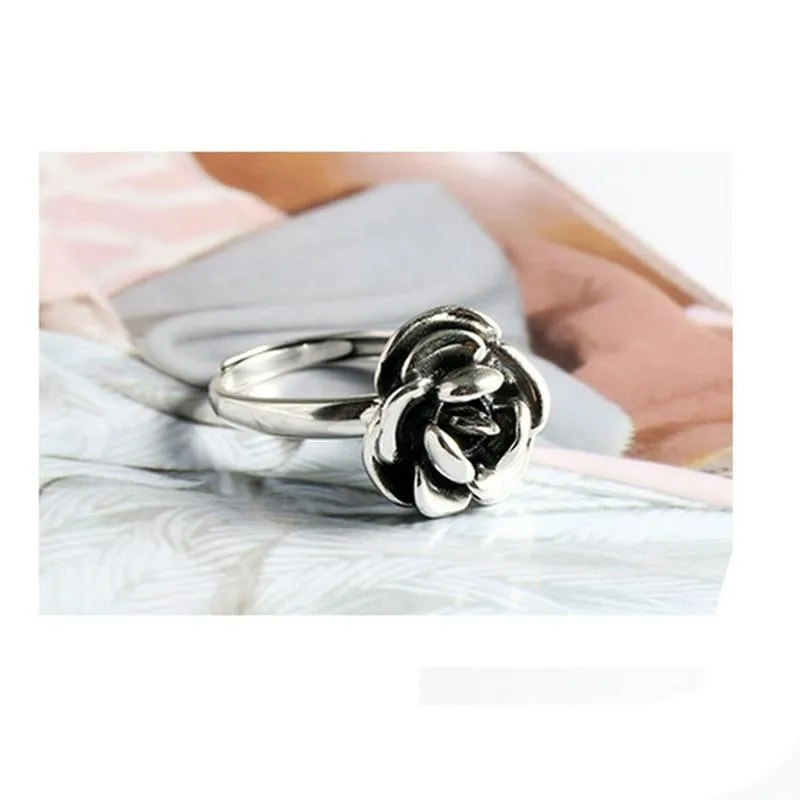 Sterling Silver ' THORN BETWEEN A ROSE ' Women's Self Defense Ring