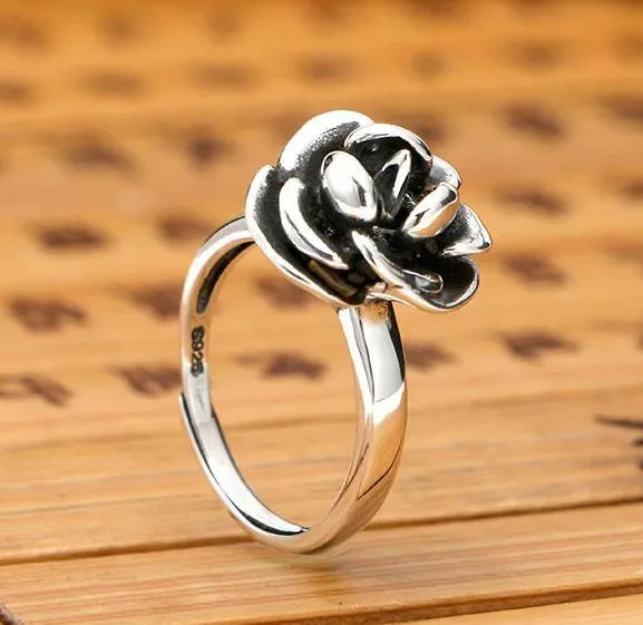 Sterling Silver ' THORN BETWEEN A ROSE ' Women's Self Defense Ring