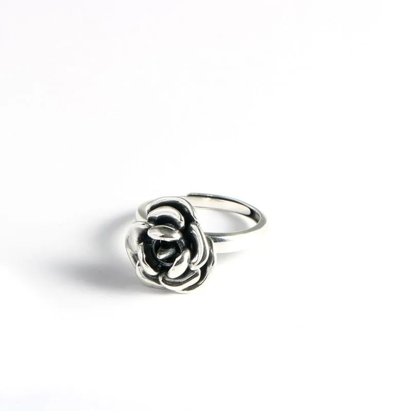 Sterling Silver ' THORN BETWEEN A ROSE ' Women's Self Defense Ring