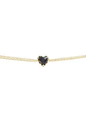 STOLEN GIRLFRIENDS CLUB LOVE CLAW BLACK ONYX BRACELET GOLD JWL19185O-18YGP