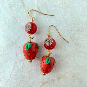 Strawberry Drop Earrings