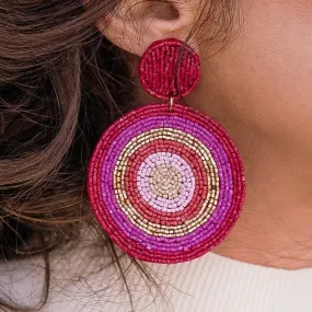 Strawberry Sundance Boho Beaded Earrings