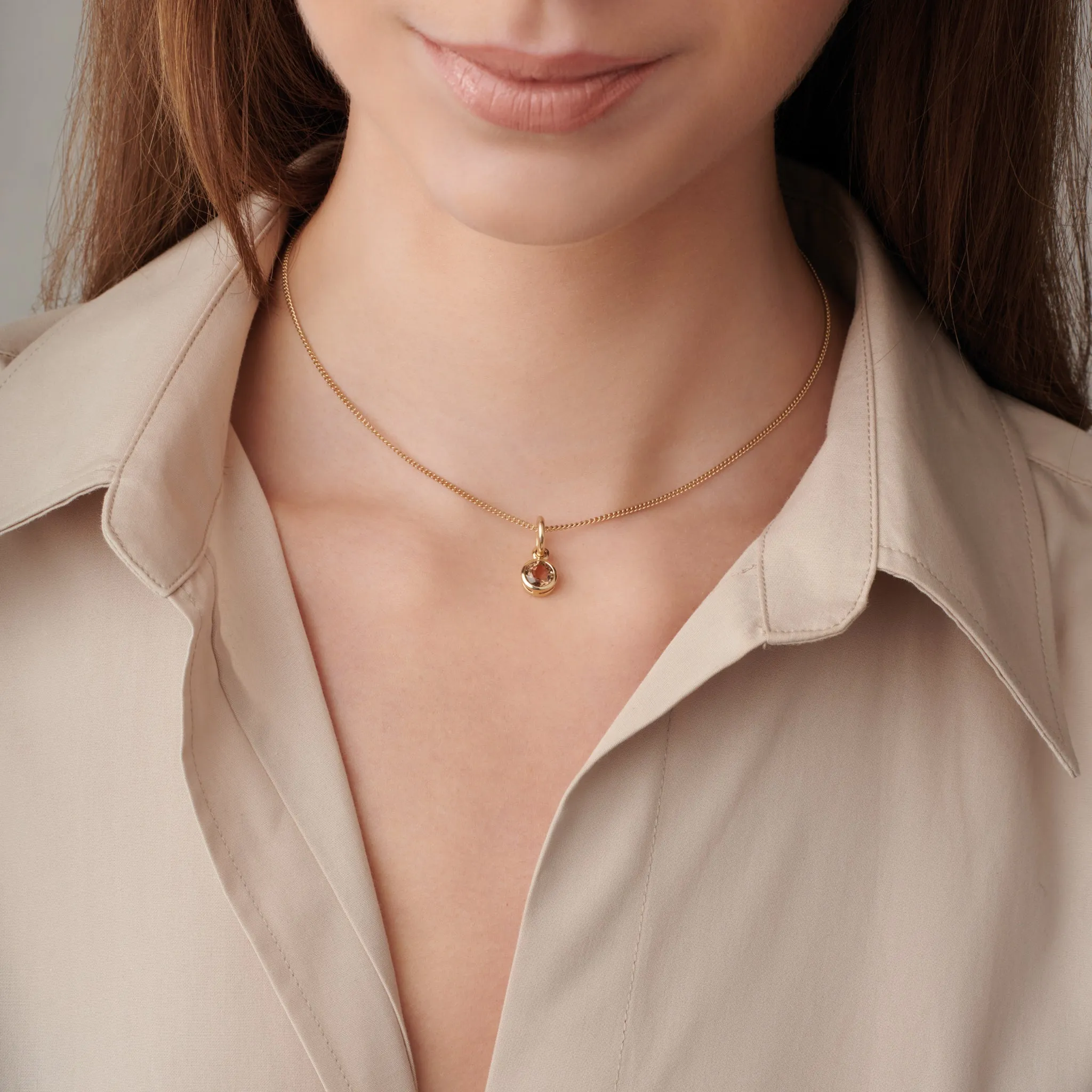 Talya Necklace Pendant Yellow Gold - Opal