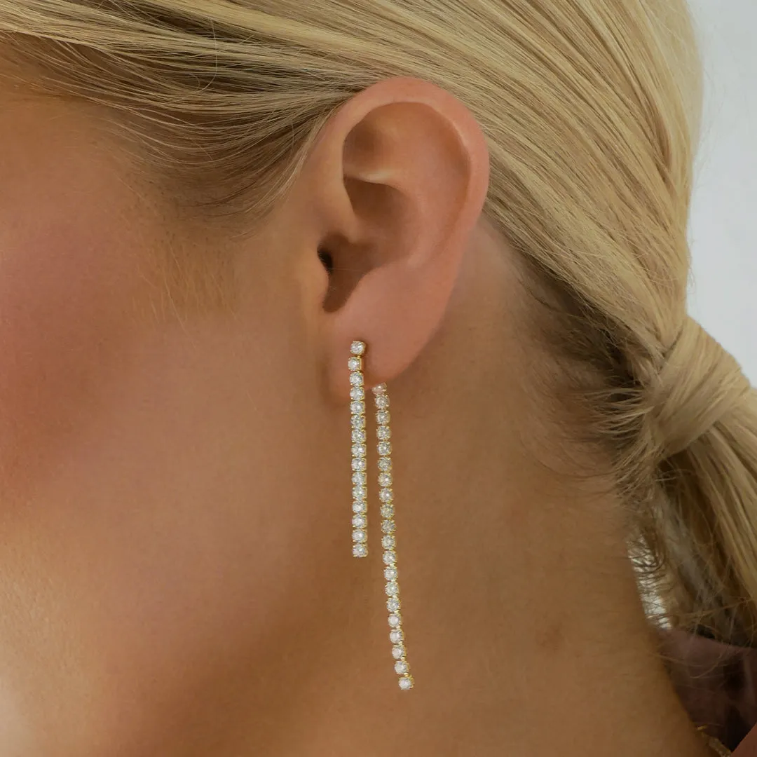 Tennis Drop Earrings