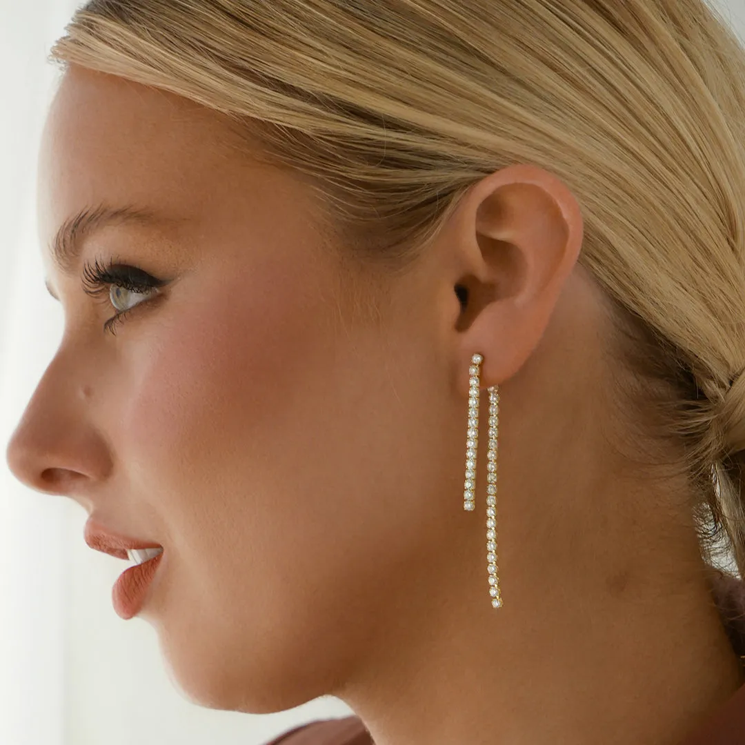 Tennis Drop Earrings