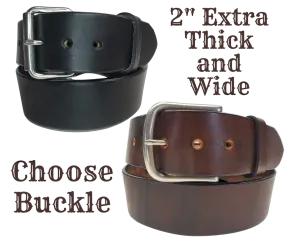 The "Yuma" 2" Heavy/Extra Wide Bridle Leather Belt