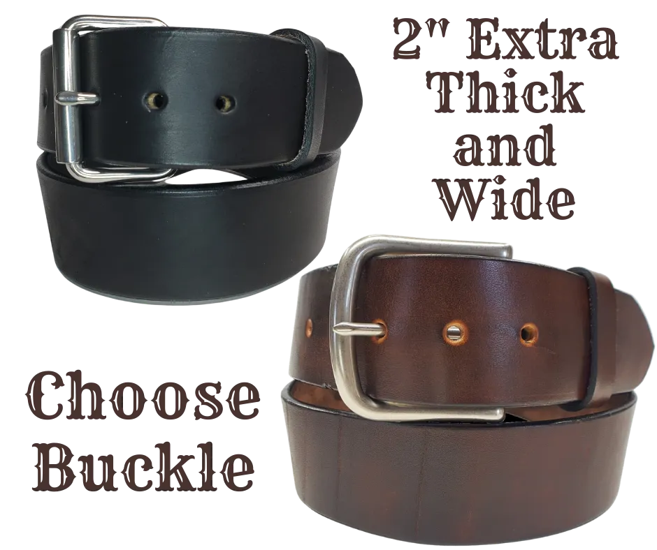 The "Yuma" 2" Heavy/Extra Wide Bridle Leather Belt