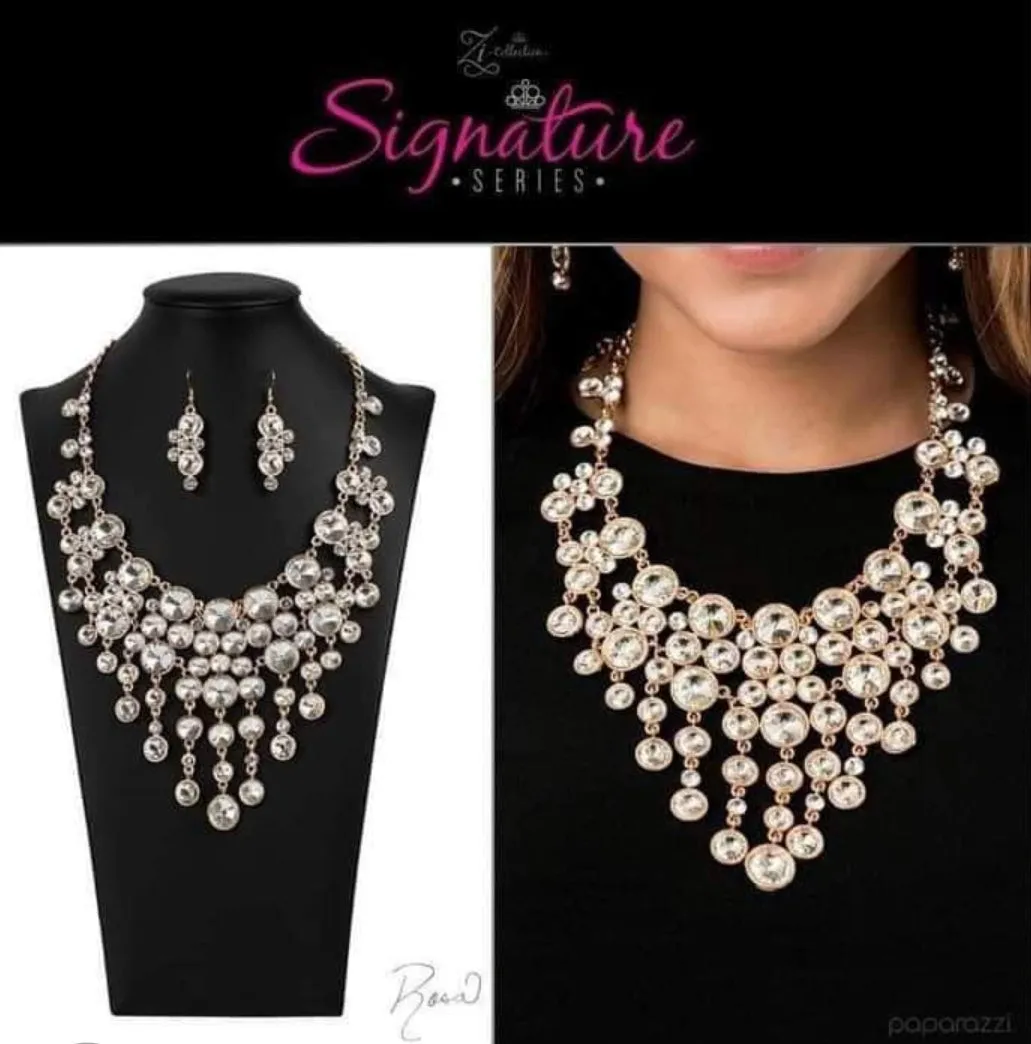 The Rosa 2020 - Paparazzi Accessories Zi Collection Necklace and Matching Earrings