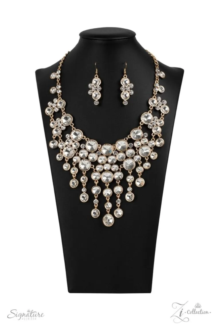 The Rosa 2020 - Paparazzi Accessories Zi Collection Necklace and Matching Earrings