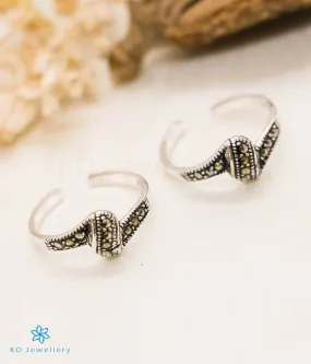 The Samara Silver Marcasite Toe-Rings