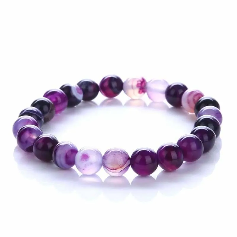 Transfer luck Purple Bracelet Chakra Yoga Beads