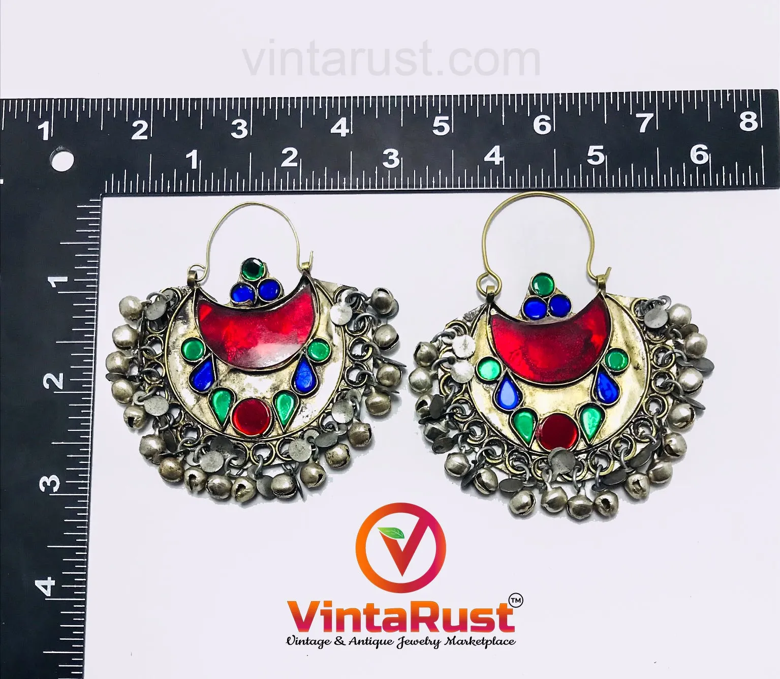 Tribal Kuchi Multicolor Bali Boho Earrings