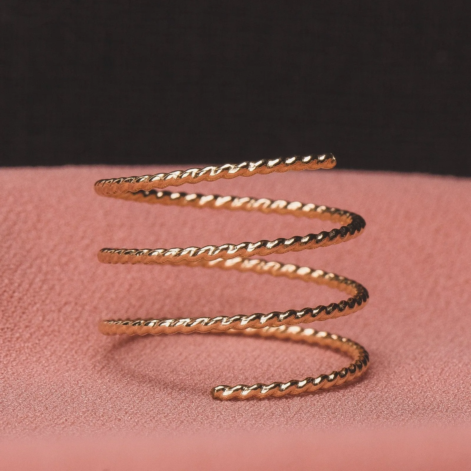 Twisted Double Spiral Ring