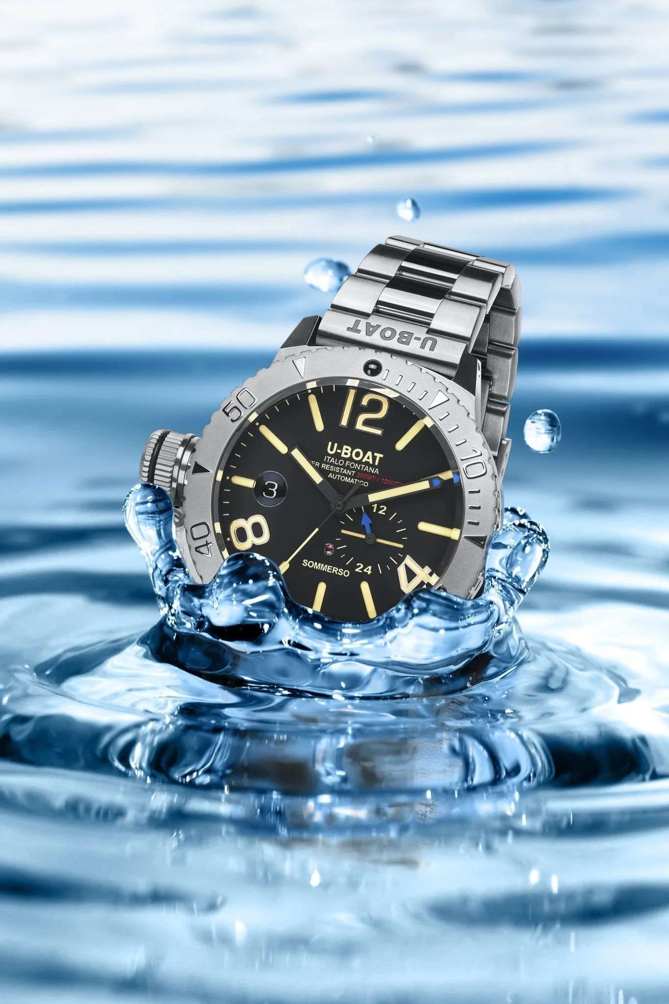 U-Boat Watch Sommerso Diver Stainless Steel 9007/A/MT