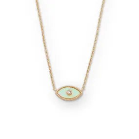 Valencia Opal Evil Eye Pendant Necklace