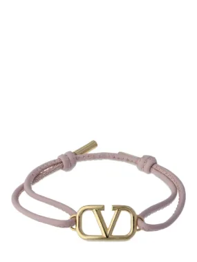 Valentino Garavani   V logo sliding leather bracelet 