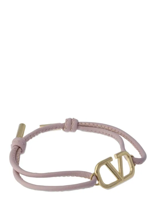 Valentino Garavani   V logo sliding leather bracelet 