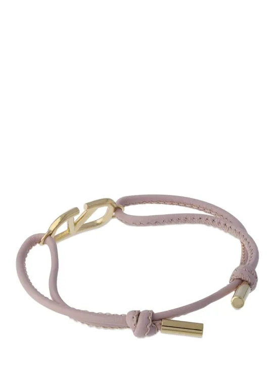 Valentino Garavani   V logo sliding leather bracelet 