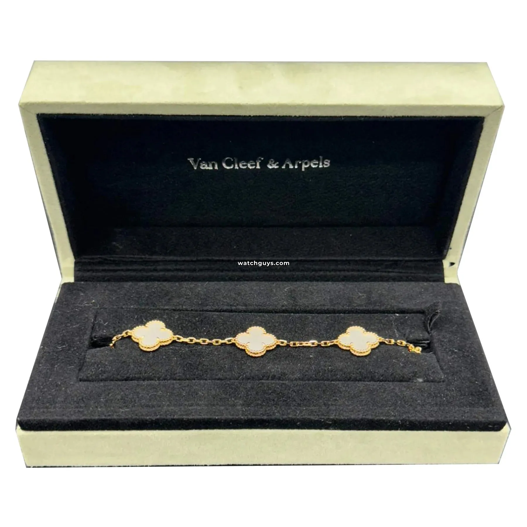 Van Cleef & Arpels Vintage Alhambra Bracelet 5 Motifs Mother of Pearl