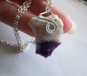 Violet Flame Opal Raw Gemstone Pendant