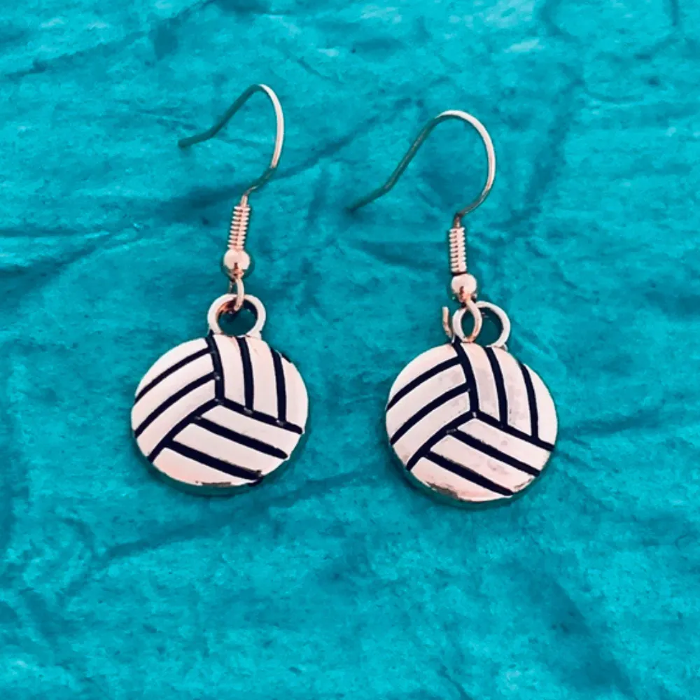 Volleyball Earrings - Rose Gold