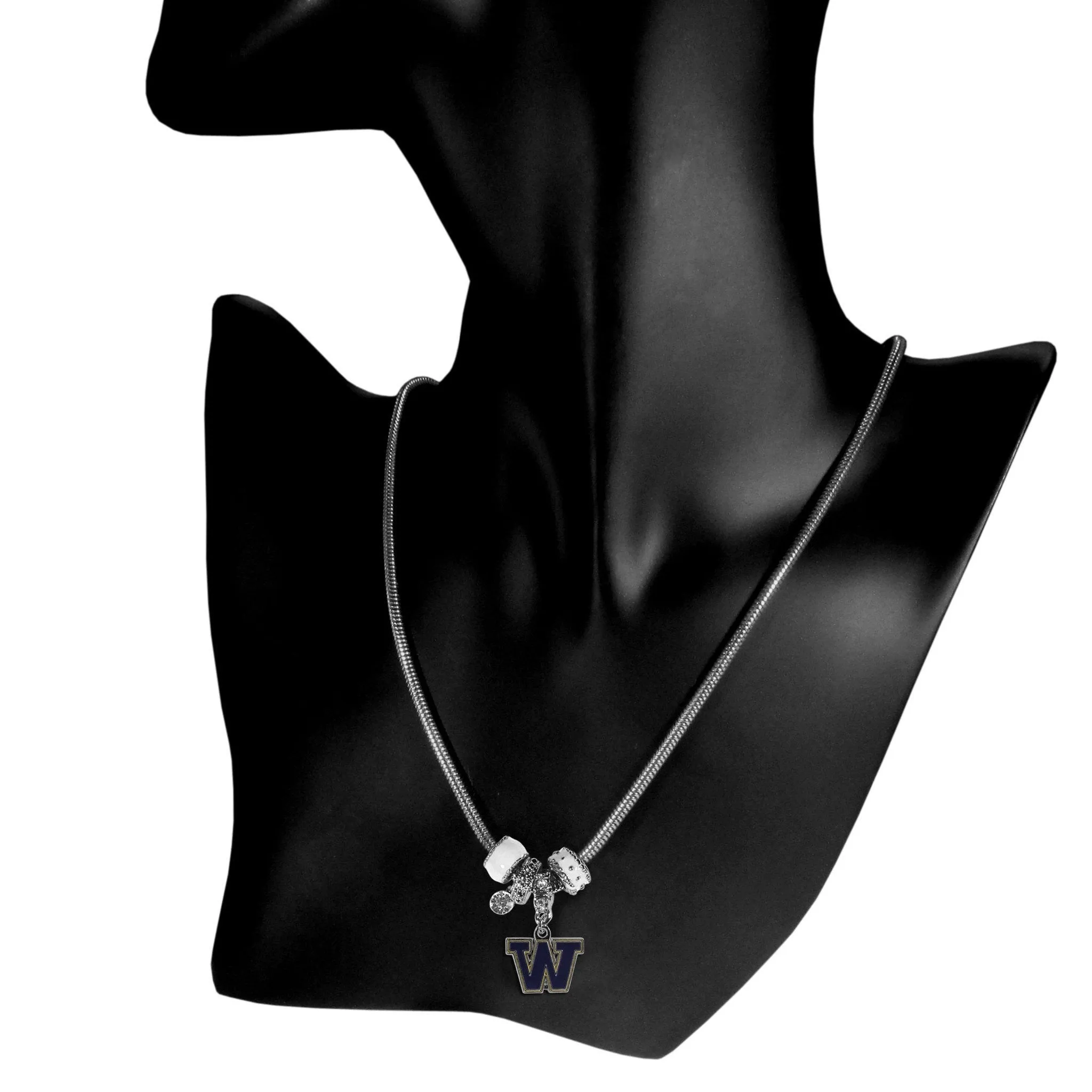 Washington Huskies Euro Bead Necklace