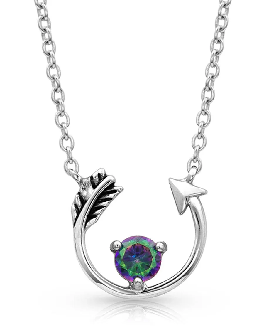 Women's Northern Lights Lucky Arrow Necklace