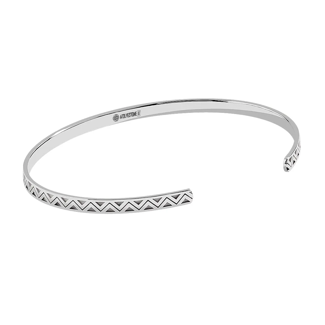 Zigzag Cuff in Silver